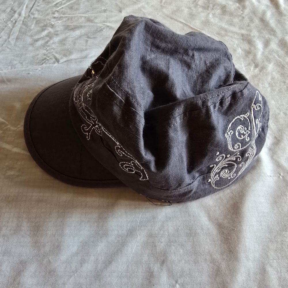Scala Black Embroidered Hat